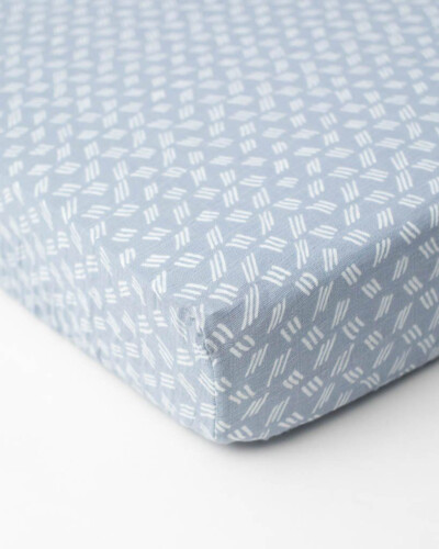 Little Unicorn Cotton Muslin Crib Sheet Blue Grass