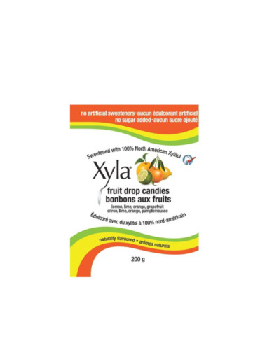 Xyla Naturally Flavoured Fruit drop Candies 200g