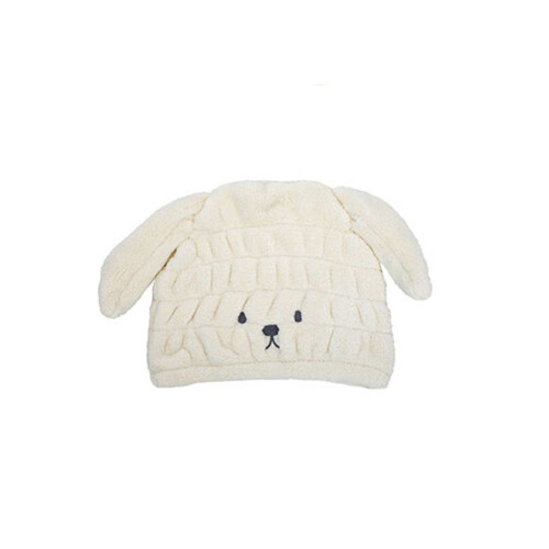 Zooie Super Absorbent Micro Fiber Towel - Kids Cap - Dog White