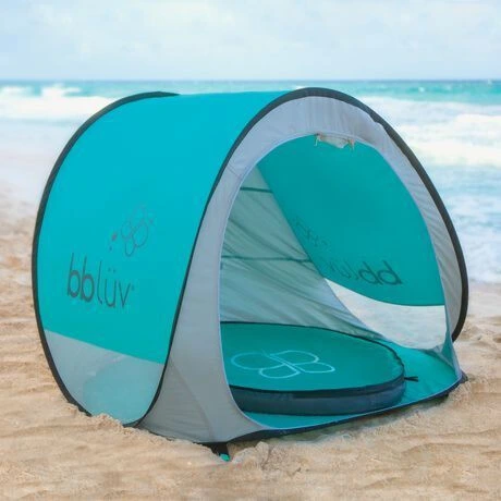 Bbluv Sunkito - Anti Uv 50 Pop up Sun & Mosquito Play Tent All Age - Aqua/Grey