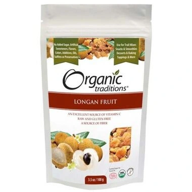 Organic Traditions Dried Longans 100G