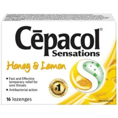 Cepacol Sensations Sugar Free Honey & Lemon 16 Lozenges