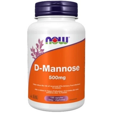 NOW Foods D-Mannose 500mg 120 Capsules