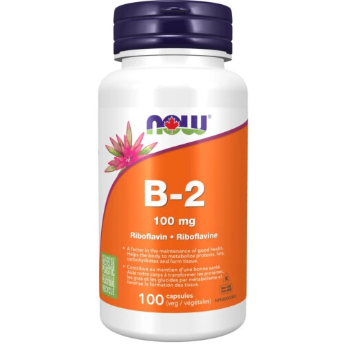 NOW Foods Vitamin B-2 Riboflavin 100mg 100Capsules