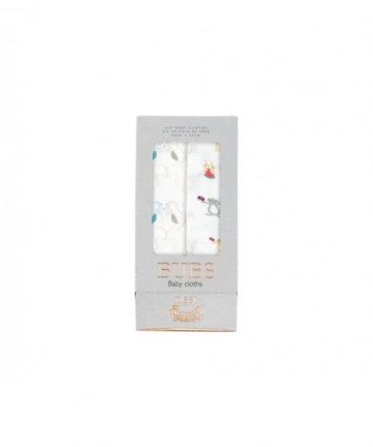 Nest Design Bamboo Bubs Baby Washcloth Set (6 Pack) - Squirrel