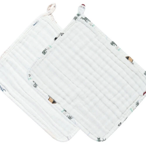Nest Designs 6 Layer Baby Washcloth Set (Organic Cotton, 2 Pack) - Assorted Color