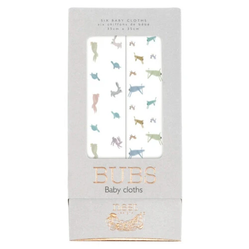 Nest Designs Bamboo Bubs Baby Washcloth Set (6 Pack) - The Hare and The Ant