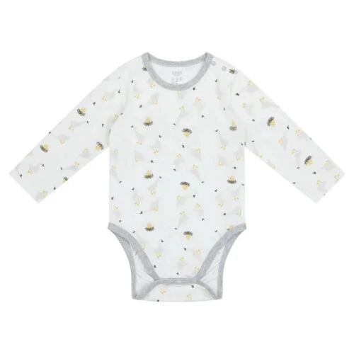 Nest Designs Bamboo Long Sleeve Onesie - The Goose & The Golden egg - 12M-18M