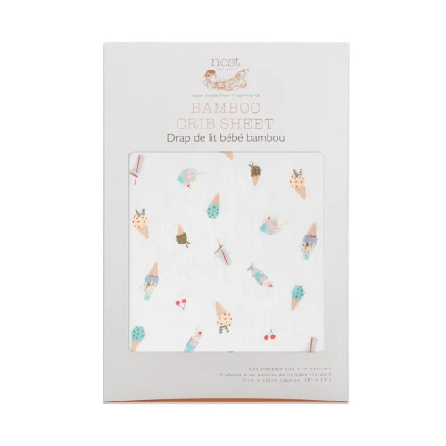 Nest Designs Crib Sheet (Bamboo) - Ice Cream Summer S