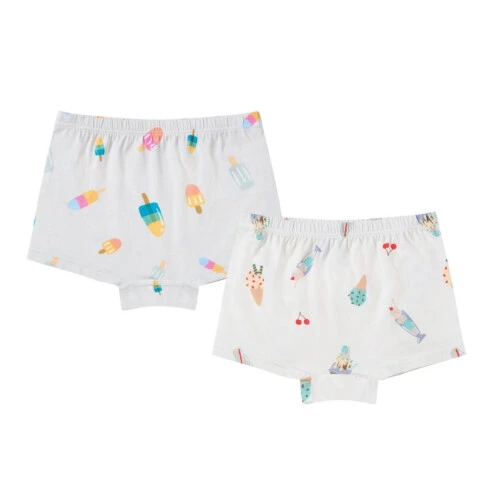 Nest Designs Girls Boy Short Underwear (Bamboo, 2 Pack) - Sweet Treats 4T-5T