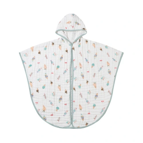 Nest Designs Hooded Toddler Towel (Organic Cotton) - Ice Cream Summer