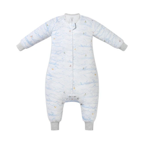 Nest Designs Long Sleeve Footed Sleep Bag 0.6 TOG (Bamboo Pima) - Surf's Up 4T-5T