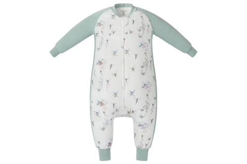 Nest Designs Long Sleeve Footed Sleep Bag 1.0TOG Bamboo Muslin - Fairy Tale 2-3T