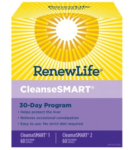Renew Life CleanseSmart 30 Day Program + FREE FibreSmart 60Vcaps