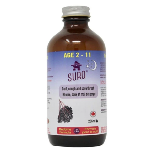 Suro Elderberry Syrup Nighttime for Kids Ages 2-11 236 mL