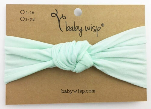 Baby Wisp Headband Nylon Turban Knot - Mint 3-12m