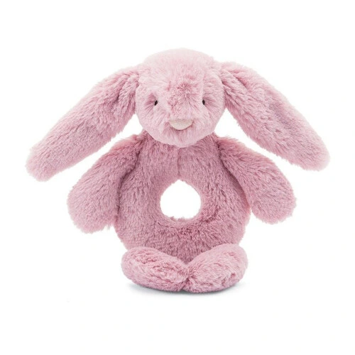 Jellycat Bashful Tulip Pink Bunny Ring Rattle