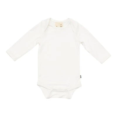Kyte Baby Long Sleeve Bodysuit in Cloud - Cloud  6-12 months