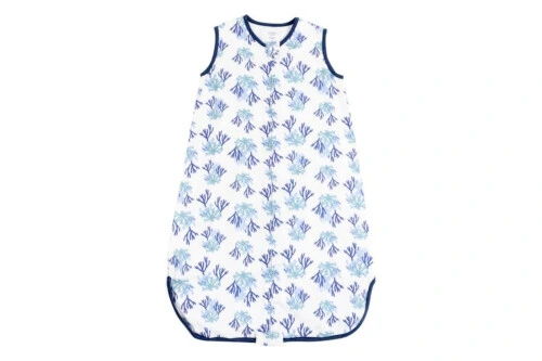 Nest Designs Bamboo Pima Sleeveless Sleep Bag 0.6 TOG - Blue Reef 6M-12M