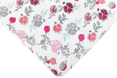 Nest Design Fitted Bamboo Crib Sheet - Pompom