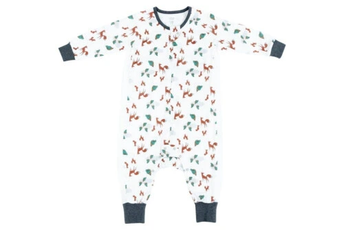 Nest Designs Bamboo Long Sleeve Sleep Suit - Fox Tots  0.6Tog 6M-18M