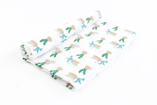 Nest Designs Bamboo Swaddle Blankie (Single) - Lazy Rabbits