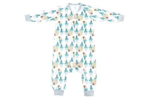 Nest Designs Organic Cotton Long Sleeve Sleep Suit - Where's The Bear 1.0Tog 6M-18M