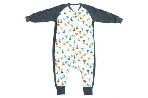 Nest Designs Raglan Bamboo Long Sleeve Sleep Suit - Foxtrot  2.5Tog 6M-18M