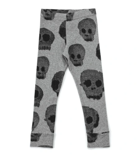 Nununu Water Skull Leggings - Heather Grey