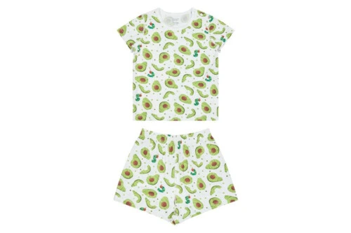 Nest Designs Bamboo Jersey Two-Piece Short Sleeve PJ Set - Eric Carle Avo Good Day 4-5T