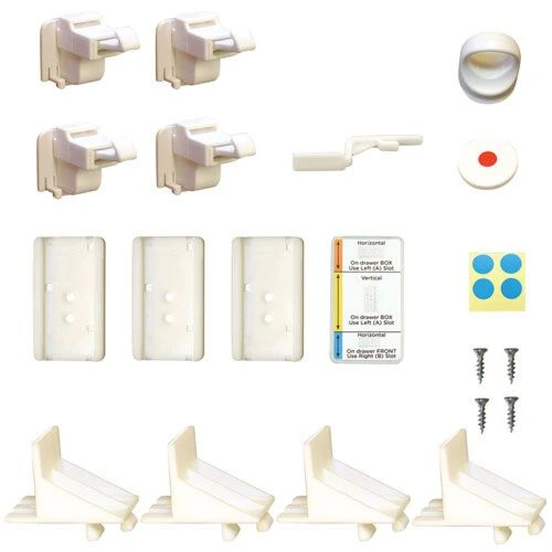Qdos Adhesive Magnet Lock - White (4 Pack)