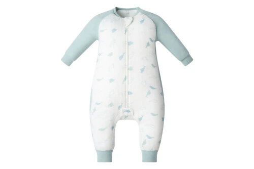 Nest Designs Raglan Bamboo Long Sleeve Footed Sleep Bag 2.5 TOG - Baby Beluga 6M-18M