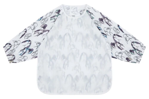 Nest Designs Bamboo Long Sleeve Bib Cover - Penguin Love 6M-2T