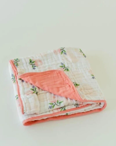 Little Unicorn Organic Cotton Muslin Quilt Watercolor Rose