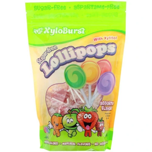 XyloBurst Lollipops Sugar Free with Xylitol Assorted Flavors 50Lollipops
