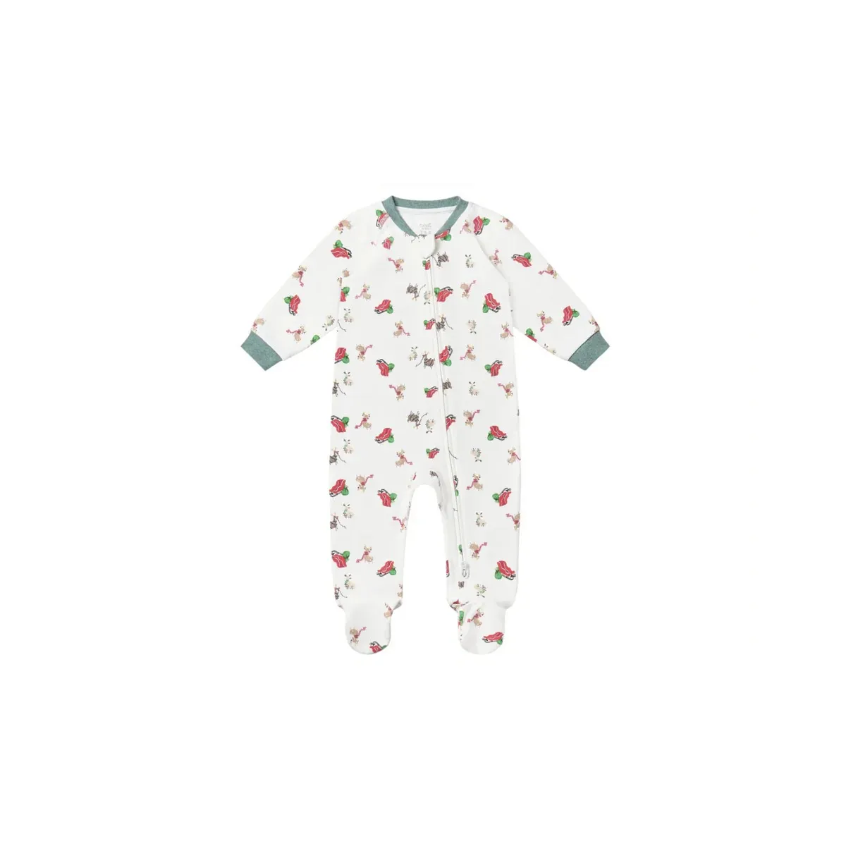 Nest Designs One-Piece Zip Footless Sleeper - Sleigh All Day - 12M-18M