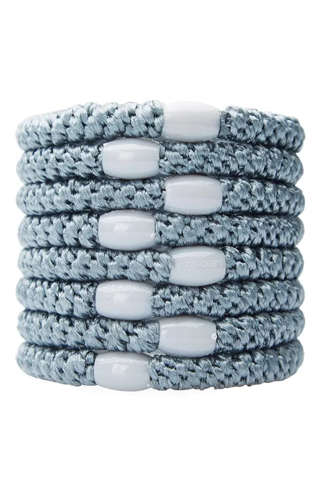L.Erickson Grab & Go Ponytail Holders Set of Eight - Slate
