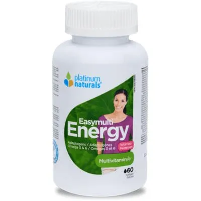 Platinum Naturals EasyMulti Energy Women 60 Softgels***DISC***
