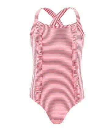 Petit Bateau Maillot Girls Bathing Suit 1 Piece Pink