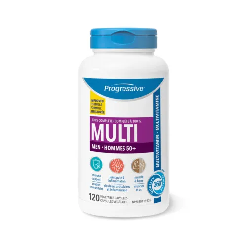 Progressive MultiVitamins for Men 50+ 120 Capsules - New Formula @