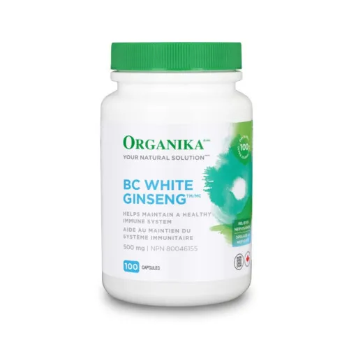 Organika BC White Ginseng 500mg 100Capsules @