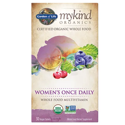 Garden of Life Mykind Organics Women's Once Daily Multiviatmins 30 Vegan Tablets @