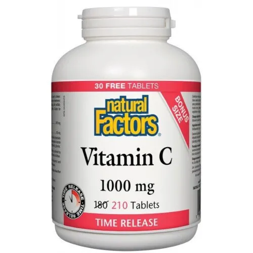 Natural Factors Vitamin C 1000mg Time Release  210 Tablets@