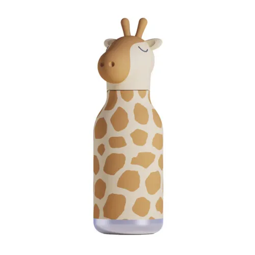 Asobu Insulated Stainless Steel Bottle with Straw - Giraffe Bestie 460ml