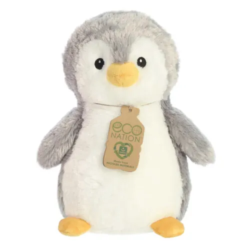 Aurora Eco Nation HUGS-Penguin (Gray) 12 Inches