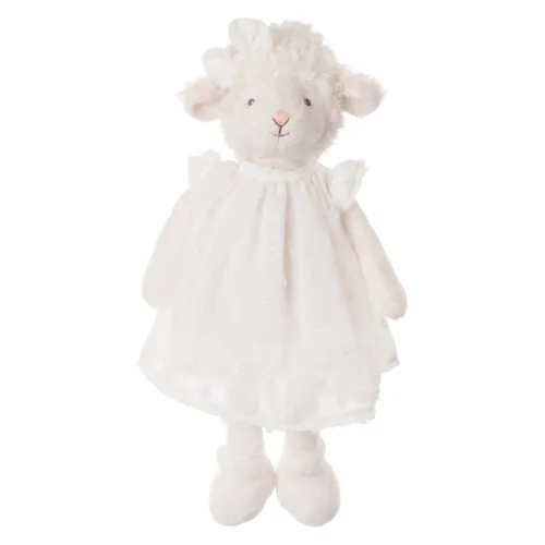 Bukowski Molly Lamb with White Dress and Bow 12 Inches