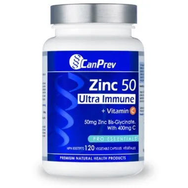 CanPrev Zinc 50 Ultra Immune + Vitamin C 120 VCapsules@