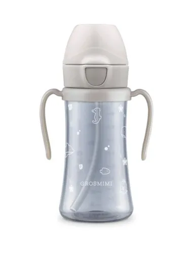 Grosmimi PPSU Ocean Straw Cup 300ml - Cream Beige