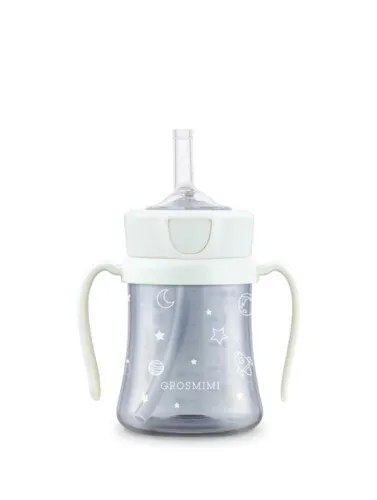 Grosmimi PPSU Space Straw Cup 200ml - White