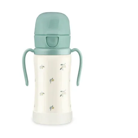 Grosmimi Stainless Straw Cup 300ml - Olive/Pistachio